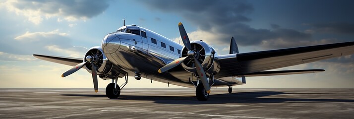 Realistic and detailed 3D rendering of a historical aircraft