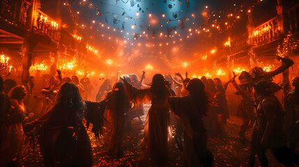  Halloween Night Scene With