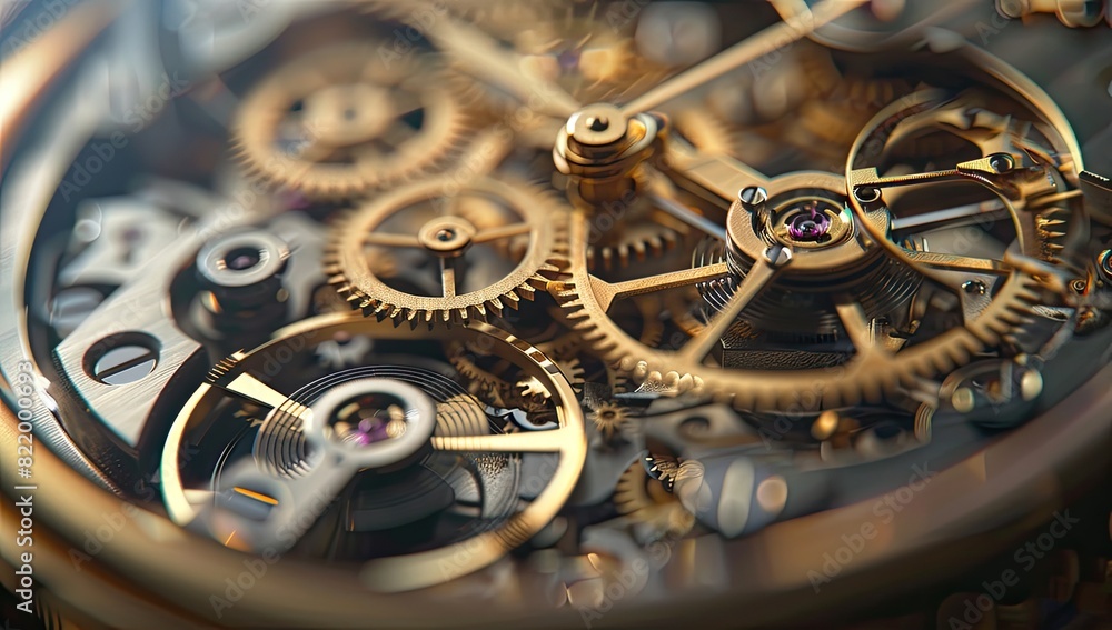 Poster macro; close-up; intricate; precision; mechanical; vintage; engineering;