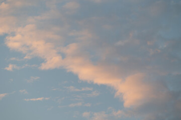 A beautiful morning skies during the sunrise in Latvia, Europe. Summer scenery of Northern Europe.