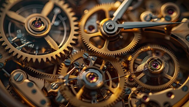 Mechanical Watch Parts in Macro