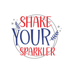 4th July Independence Day Illustration, American patriotic rainbow. United States of America Independence Day design. Vector template for 4th of July