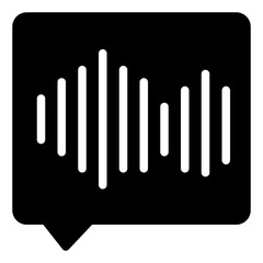 Voice Recognition Icon in Solid Style