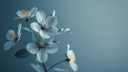 A minimalist representation of white cheery blossom.