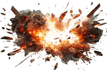 Shattering Symphony: A Ballet of Exploding Glass on a Clear PNG or White Background.
