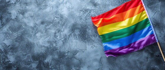 Rainbow Pride Flag in LGBT community centers, pride month LGBTQIA theme