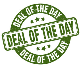 deal of the day stamp. deal of the day label. round grunge sign