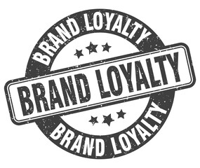 brand loyalty stamp. brand loyalty label. round grunge sign