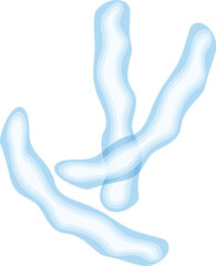 Digital vector illustration of a single chromosome, isolated on white background