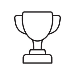 Trophy line icon. Trophy cup, winner cup, victory cup icon. Reward symbol sign for web and mobile.
