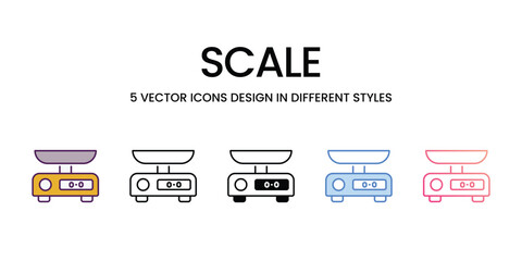 Scale Icons different style vector stock illustration