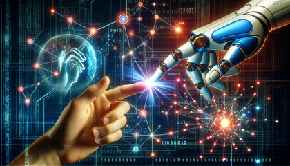 hand pushing button on touch screen