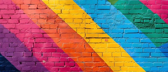 Rainbow Pride Flag in street art and murals in LGBTfriendly neighborhoods, pride month LGBTQIA theme