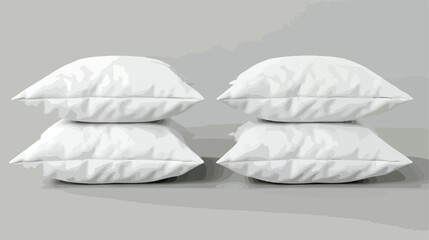 3d white isolated realistic cushion mockup vector. 