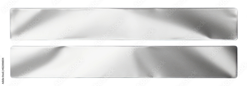 Poster silver tape png element set on transparent background