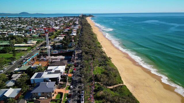 Drone footage of the Kawana parkrun on the Coral Sea coast in Buddina, Queensland, Australia