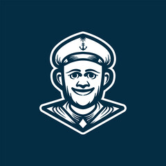 Captain logo Vector design illustration