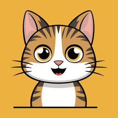 cartoon cat sitting cat vector cat vector cartoon cat and smile ca sitting cat Cute and funny cats doodle vector set
