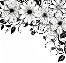 abstract floral background, design, leaf, nature, illustration, decoration, art, ornament, plant, flowers, card, summer, spring, pink, silhouette, swirl, bouquet, vintage, element