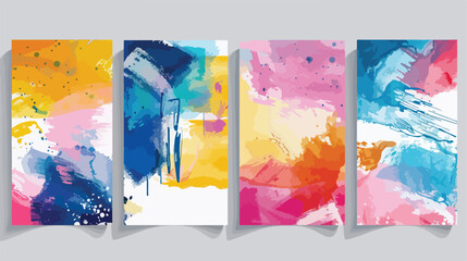 Art exhibition banners set of four  invitation 