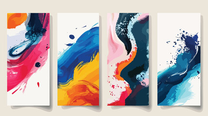 Art exhibition banners set of four  invitation 