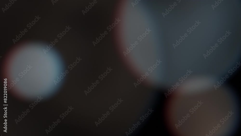 Wall mural animated abstract illustration soft bokeh floating on dark background