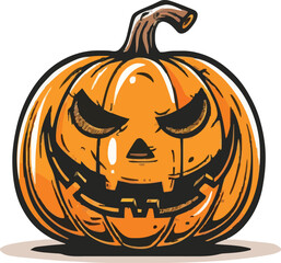 Halloween pumkin icon. vector illustration.