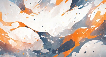 Obraz premium Blue, Orange, and Gray Abstract Background with Oil Texturing on White Backdrop