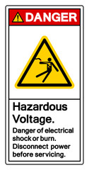 Fototapeta premium Danger Hazardous voltage Symbol Sign, Vector Illustration, Isolate On White Background Label .EPS10