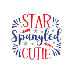 4th July Independence Day Illustration, American patriotic rainbow. United States of America Independence Day design. Vector template for 4th of July