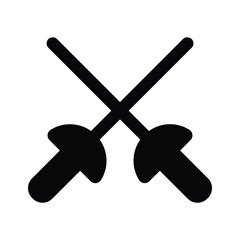 Fencing swords vector design, easy to use and download