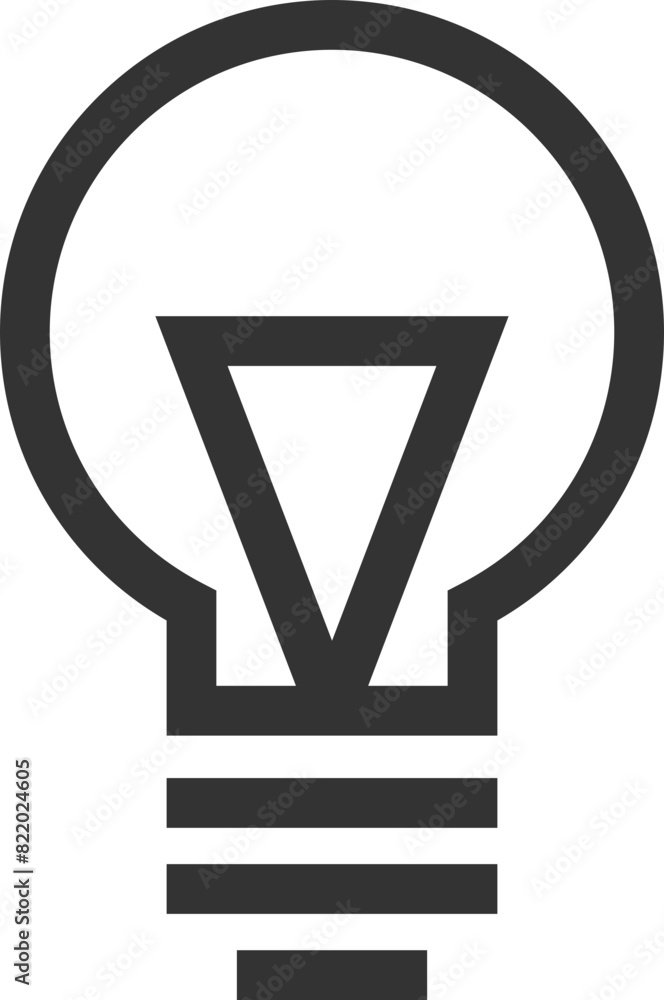 Poster light bulb icon vector. llightbulb idea logo concept. lamp electricity icons web design element. led