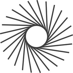 Obraz premium Spiral and swirl motion twisting circles design element set.