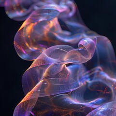 Obraz premium Abstract image of vibrant, swirling colors and light reflections creating a dynamic and captivating visual effect.