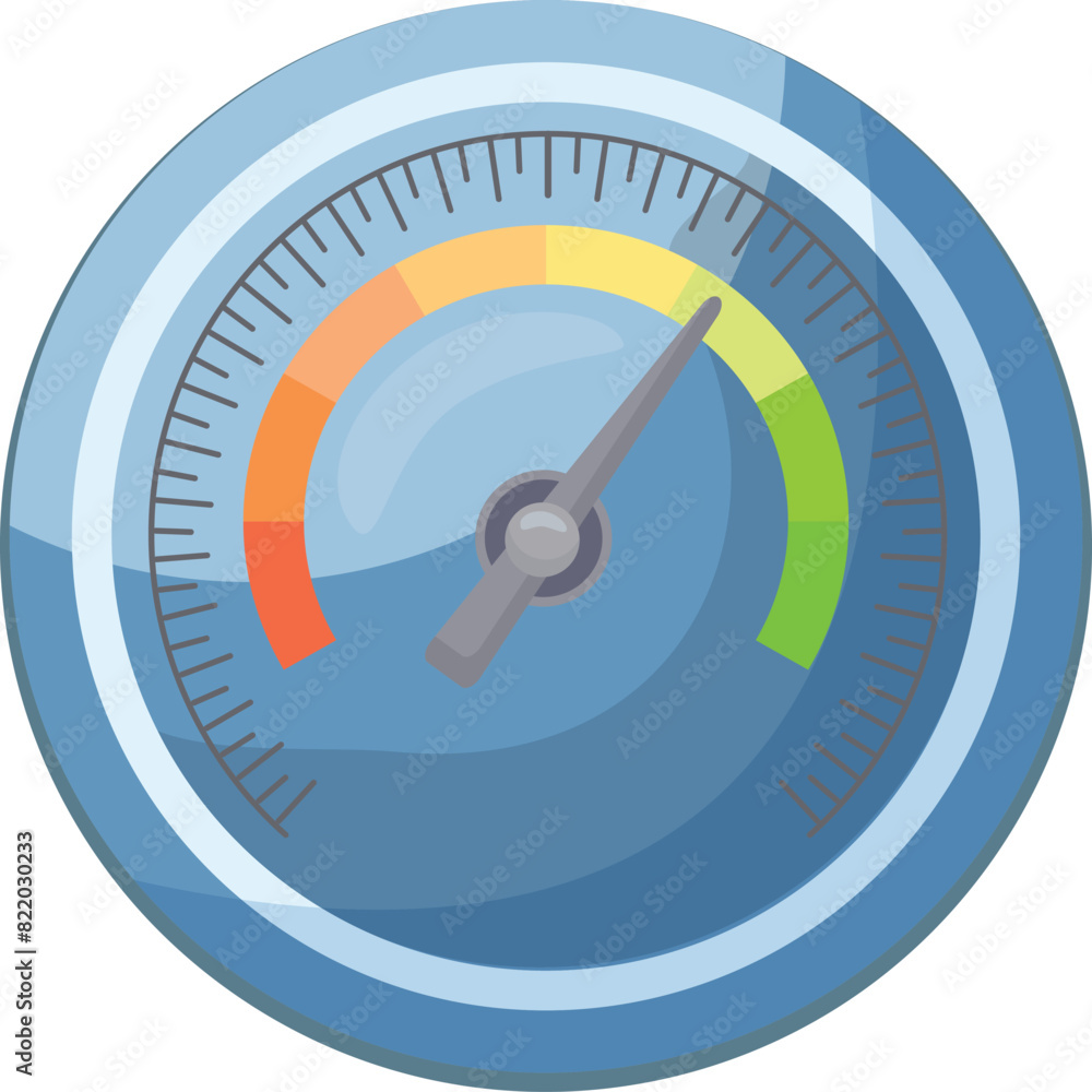 Poster colorful vector design of a speedometer, ideal for transportation and performance concepts