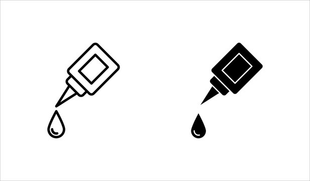 Vector glue icon set. Liquid glue icons.
