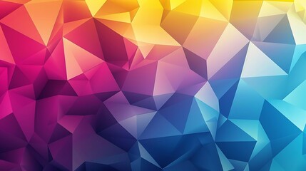 Fototapeta premium Modern Geometric Abstract Background with Overlapping Polygons in Advanced Triadic Color Scheme - Front View of Structured Modernity.