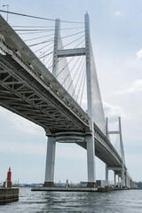 大黒ふ頭から見る横浜ベイブリッジ