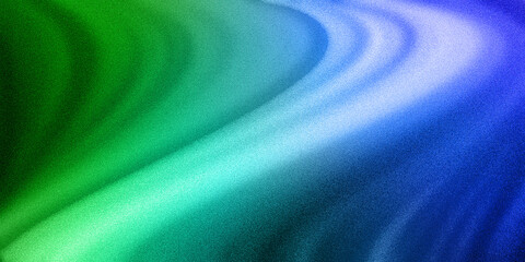 Grainy ultra-wide pixel background with colorful waves of the dune in multicolored dark green turquoise blue azure ultramarine lime emerald gradient. Ideal for design, banners, wallpapers, templates