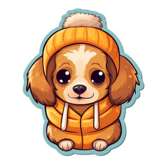 Obraz premium Cute dog cozy sticker