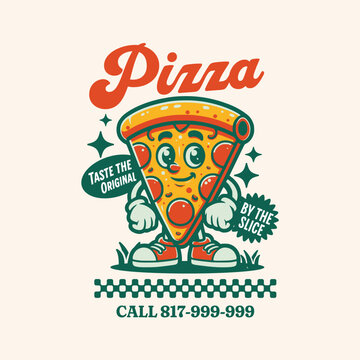 pizza cartoon character 
