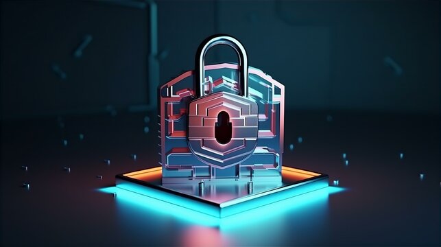 A concept image of a binary code lock on a background filled with numerous spots