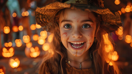 Childrens Unforgettable Excitement A Memorable Halloween Night at the Haunted House Attraction