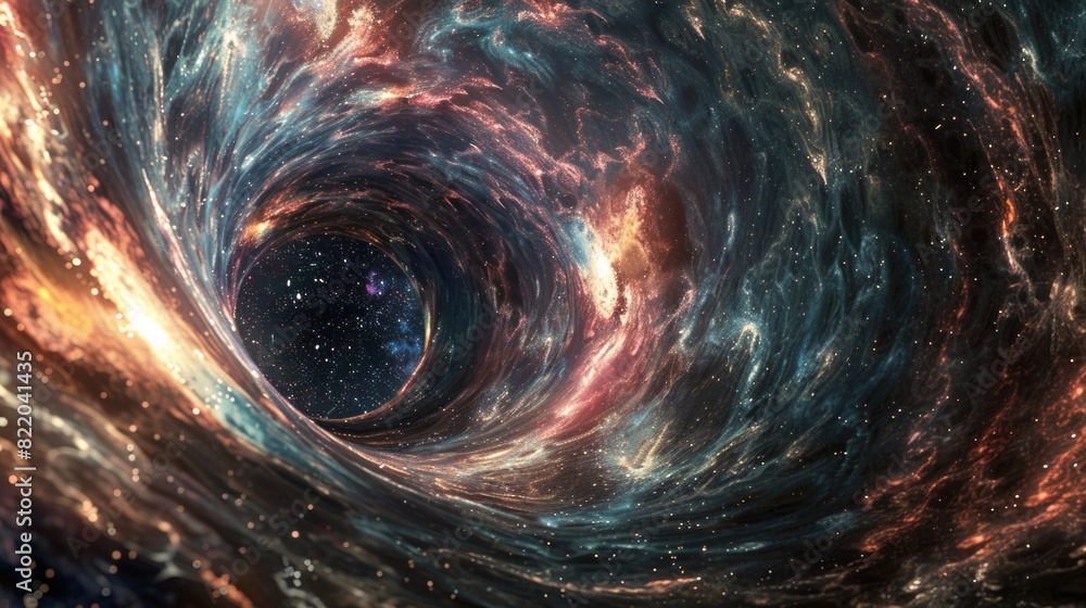 Aufkleber a black hole in the center of a galaxy. suitable for science and space concepts