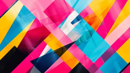 Abstract geometric pattern background with vibrant colors and sharp angles, perfect for a modern and dynamic design aesthetic.
