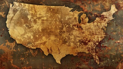 Usa map background illustration generated by AI