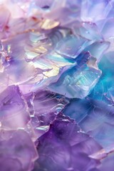Obraz premium Close up of a bunch of purple and blue crystals. Ideal for geology or crystal healing concepts