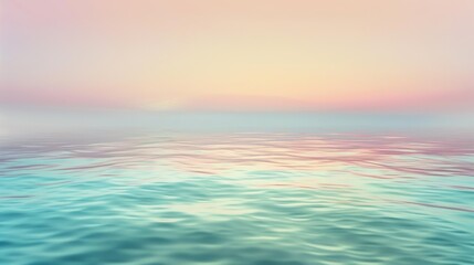Obraz premium Soft gradients of color transition smoothly, giving the impression of a tranquil water surface.
