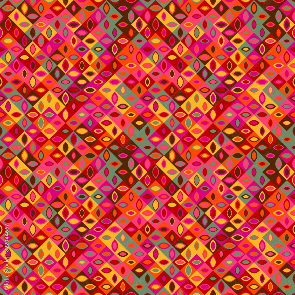 Aufkleber seamless colorful curved shape pattern background - abstract vector illustration