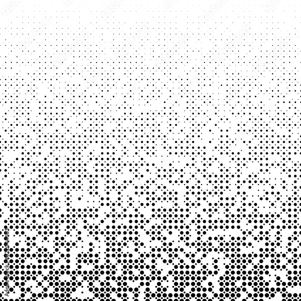 Poster geometrical black and white circle pattern background - monochrome abstract vector graphic design wi